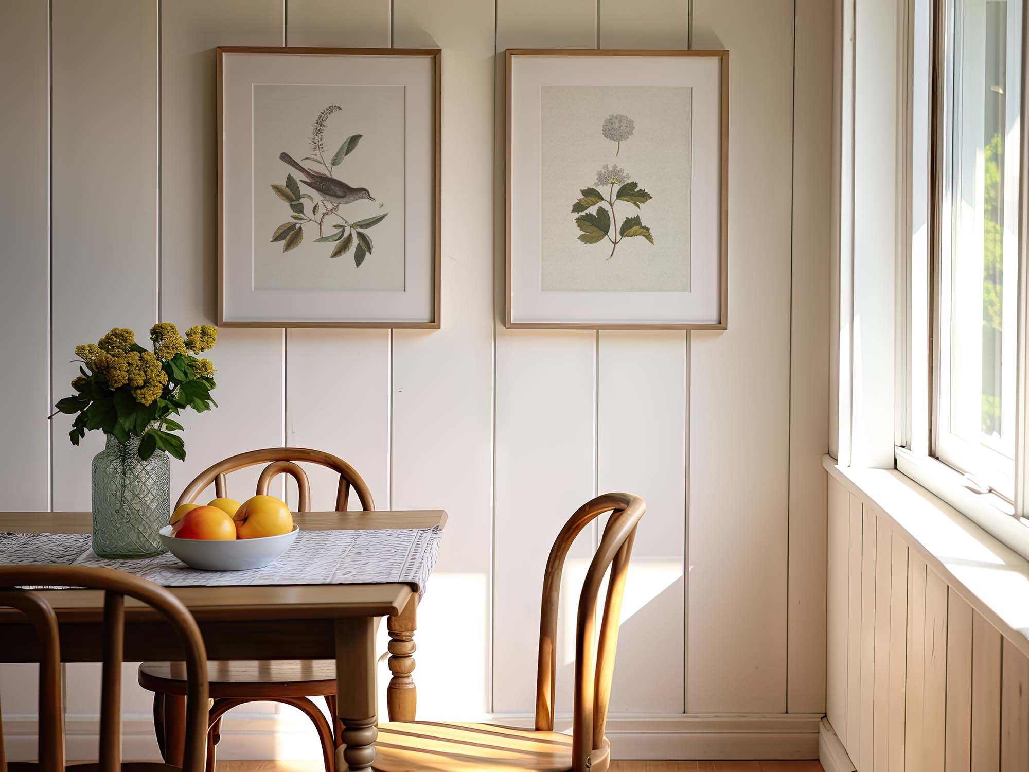 Vintage Bird Print | Bird and a Fly