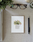 Pink Floral Bouquet Notecard