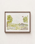 Cottage Watercolour Wall Art Print