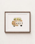 Autumn Ford Truck Watercolour Wall Art Print