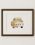 Autumn Ford Truck Watercolour Wall Art Print