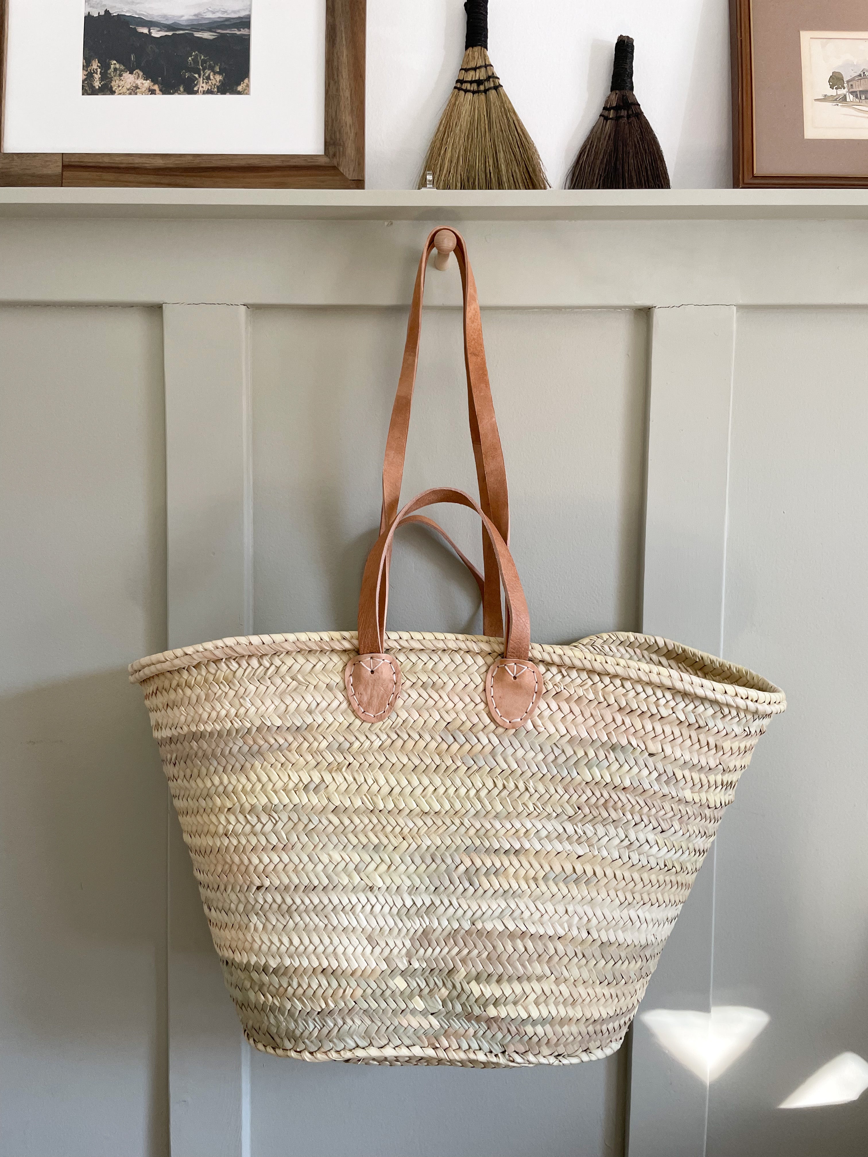 Socco Designs Medium French Market Basket - CORK