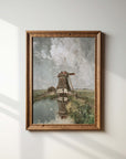 Vintage Landscape Print | By the Windmill