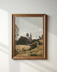 Vintage Landscape Print | Castle on the Hill