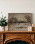 Vintage Winter Landscape Print | Christmas Eve