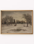 Vintage Winter Landscape Print | Christmas Eve