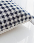 Navy Gingham Pillow. Country Pillow. Shabby chic pillow. Country Living Magazine pillows. 