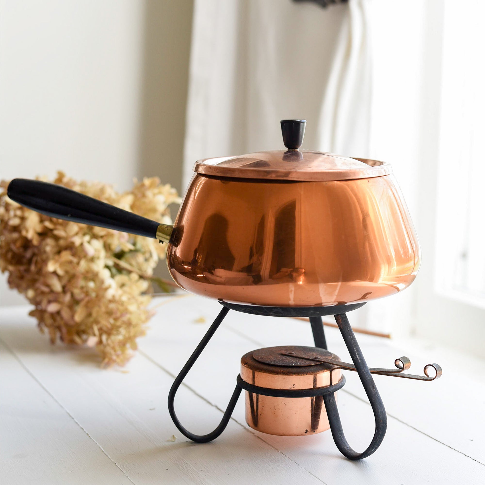 Vintage Copper Fondu Set