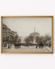 Vintage Winter Landscape Print | Festive Square