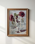 Vintage Still Life Print | Glass of Flowers