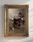 Vintage Still Life Print | Pink Roses