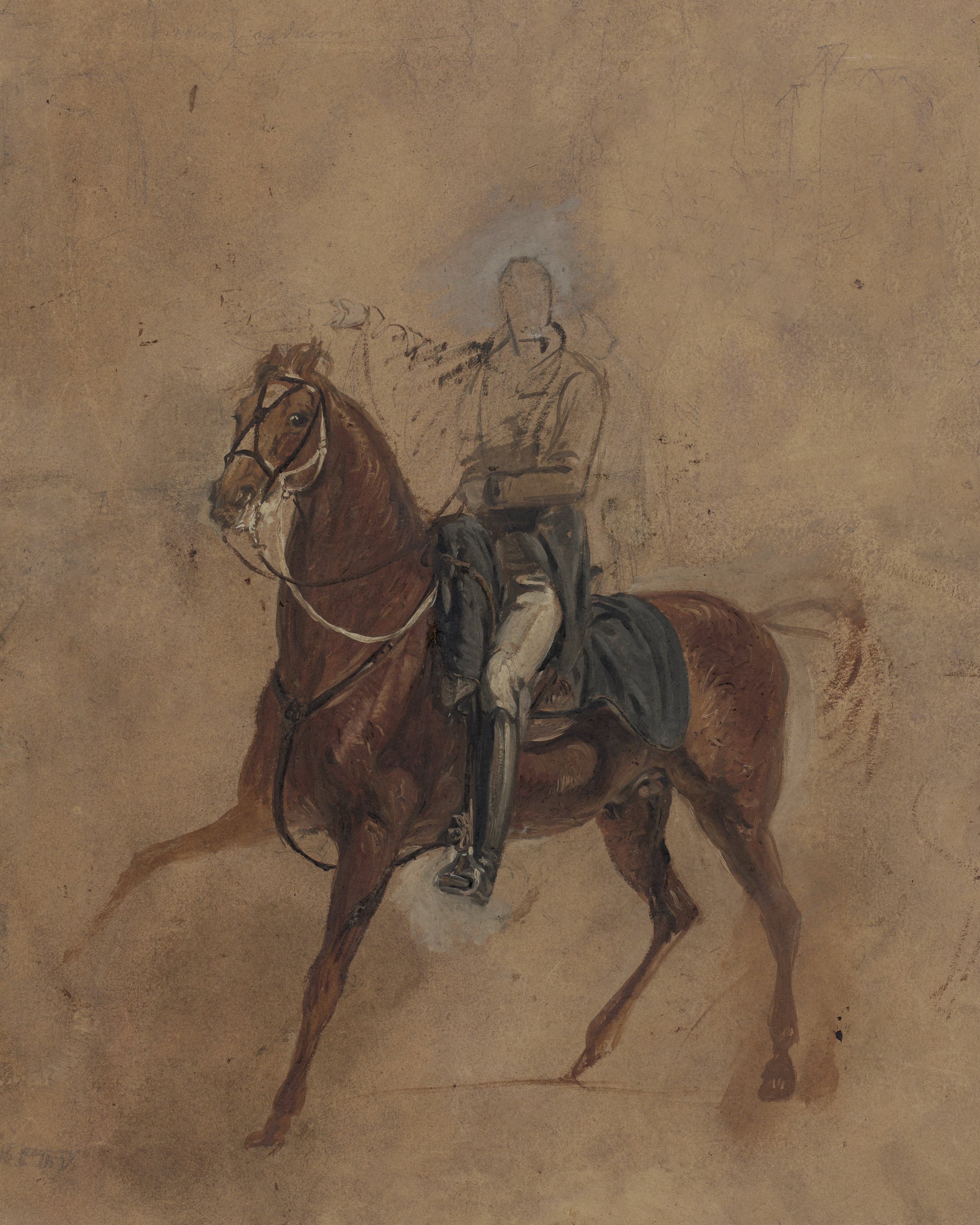 Vintage Equestrian Print - Cowboy