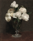 Vintage Still Life Print | White Roses