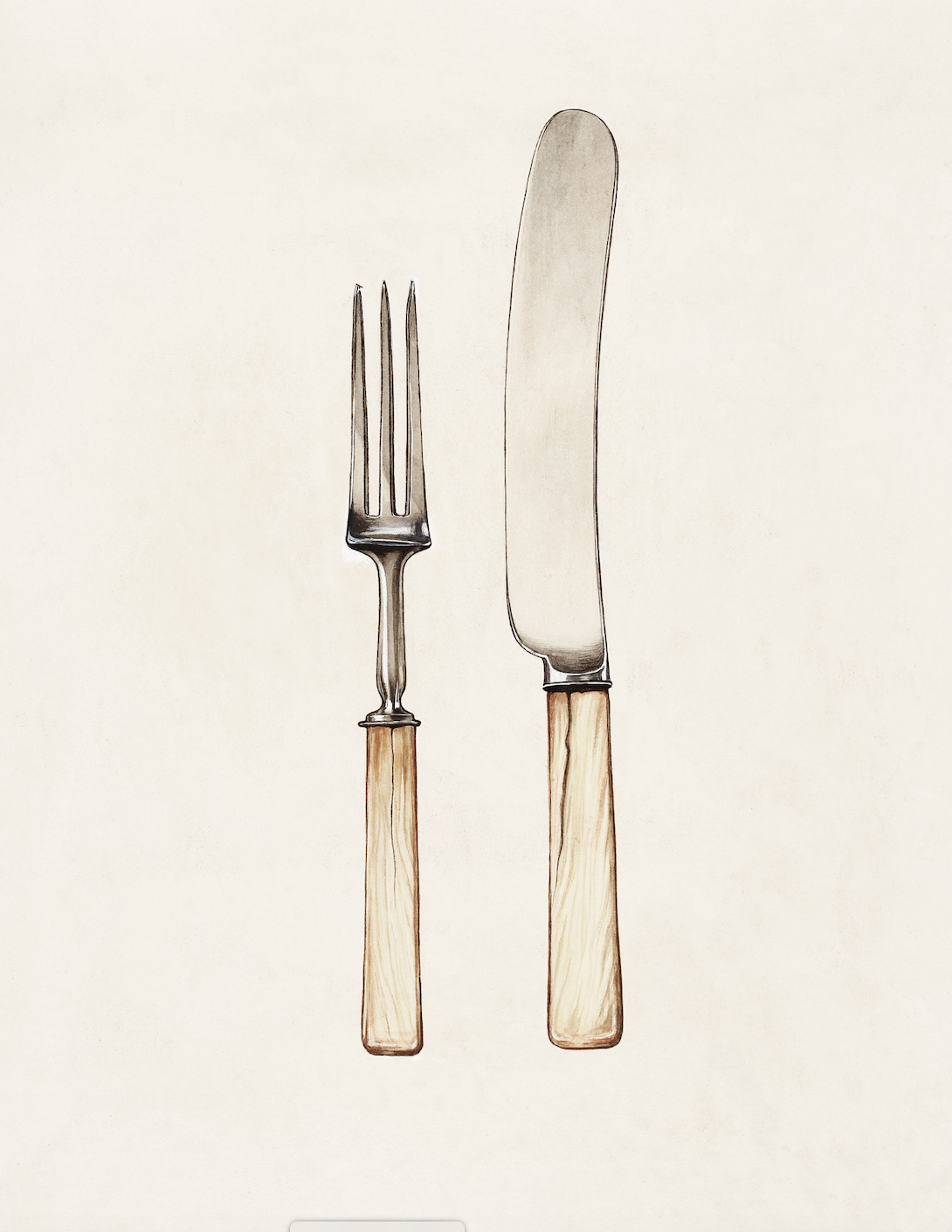 Vintage Still Life Print | Cutlery