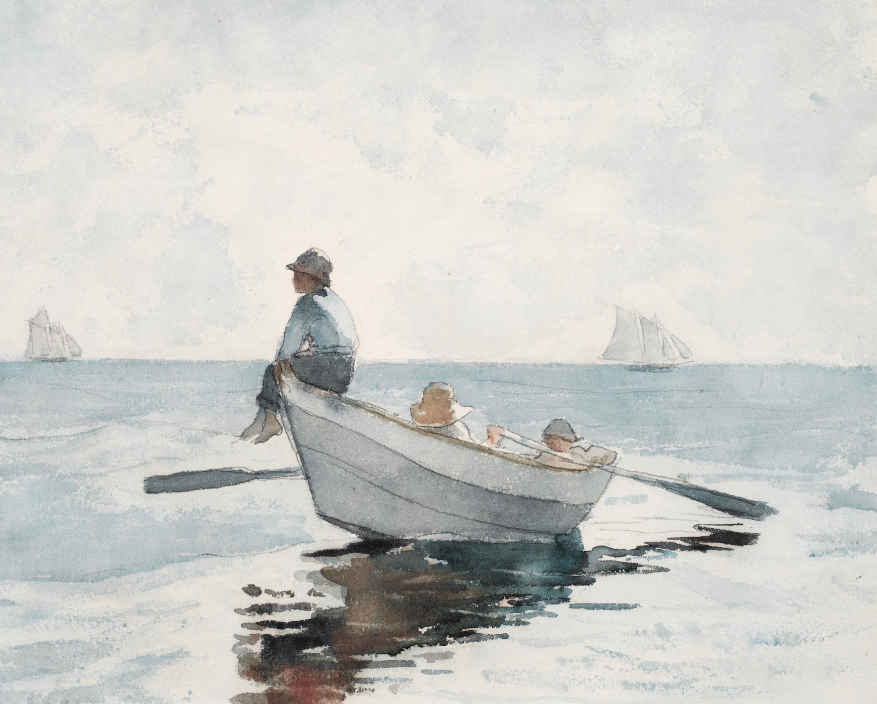 Vintage Nautical Print | Rowboat