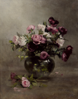 Vintage Still Life Print | Pink Roses