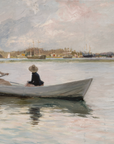 Vintage Nautical Print | Rowing in the Marina