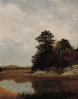 Vintage Autumn Landscape Print | October Marshes