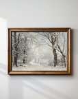 Vintage Winter Landscape Print | Snowy Path