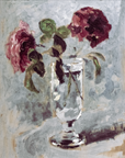 Vintage Still Life Print | Glass of Flowers