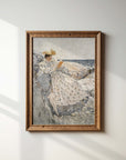 Vintage Portrait Print | Seaside Reading