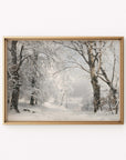 Vintage Winter Landscape Print | Snowy Path