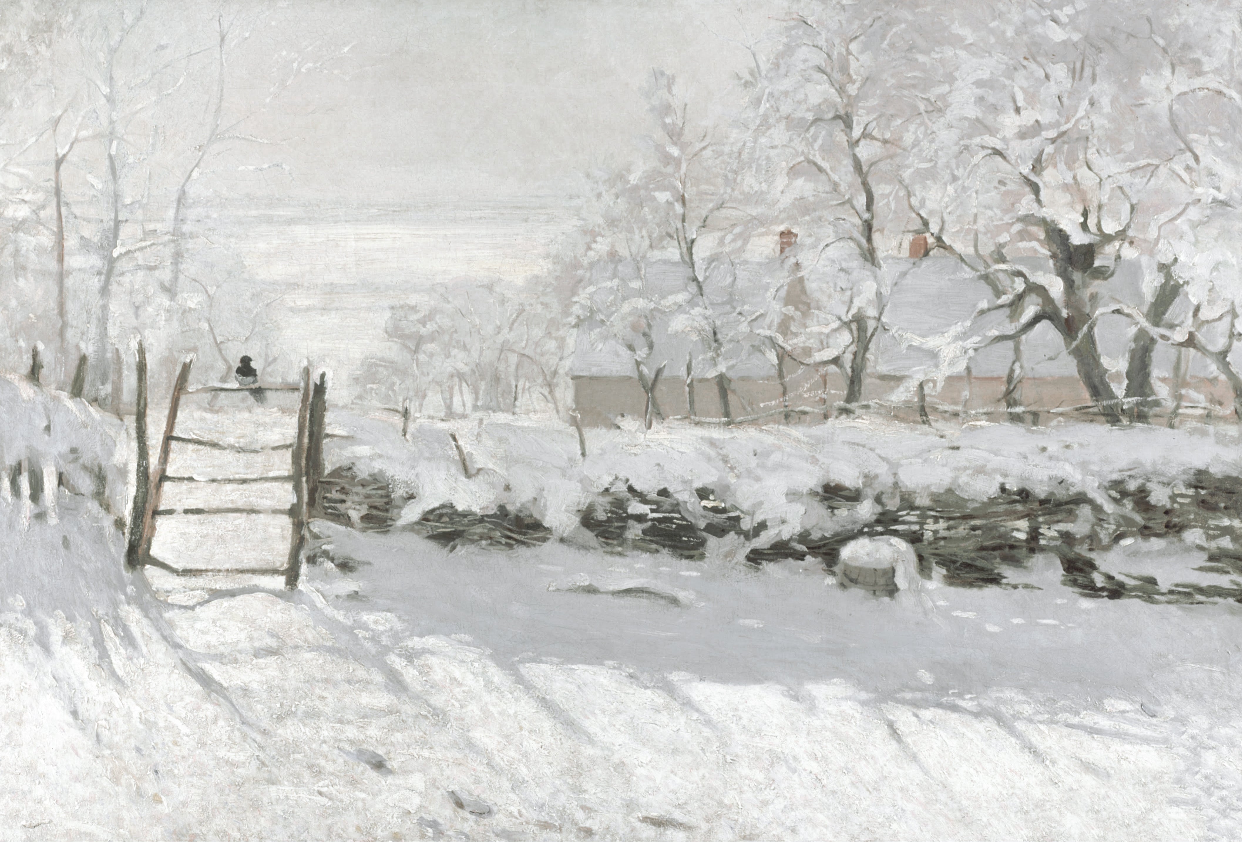 Vintage Winter Landscape | Snowy Perch