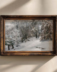 Vintage Landscape Print | Winter Trees