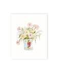 Bianco Tin with Flower Bouquet Watercolour Wall Art Print