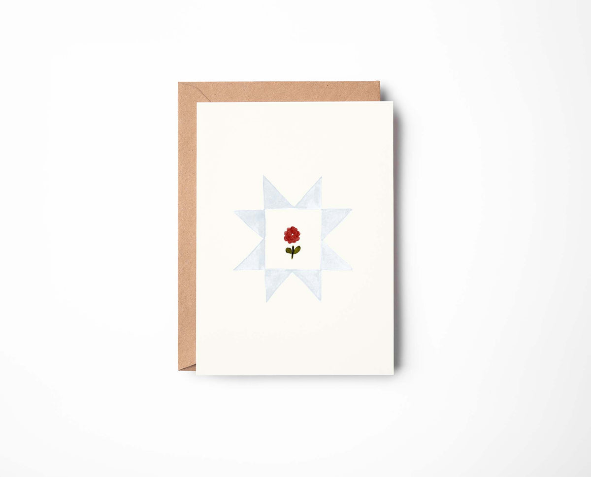 Patchwork Mini Card - Blue