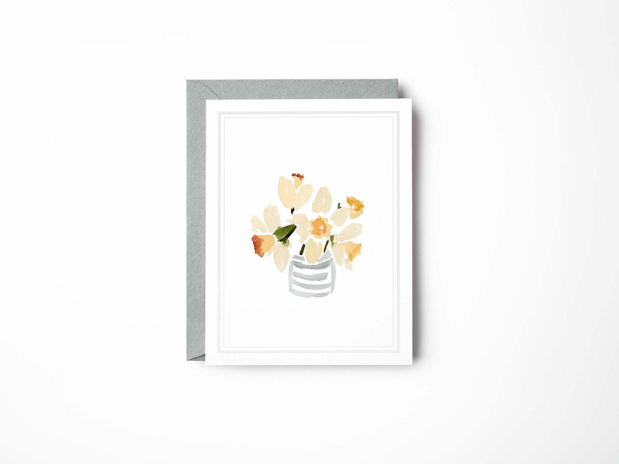 Daffodil Watercolour Greeting Card Set