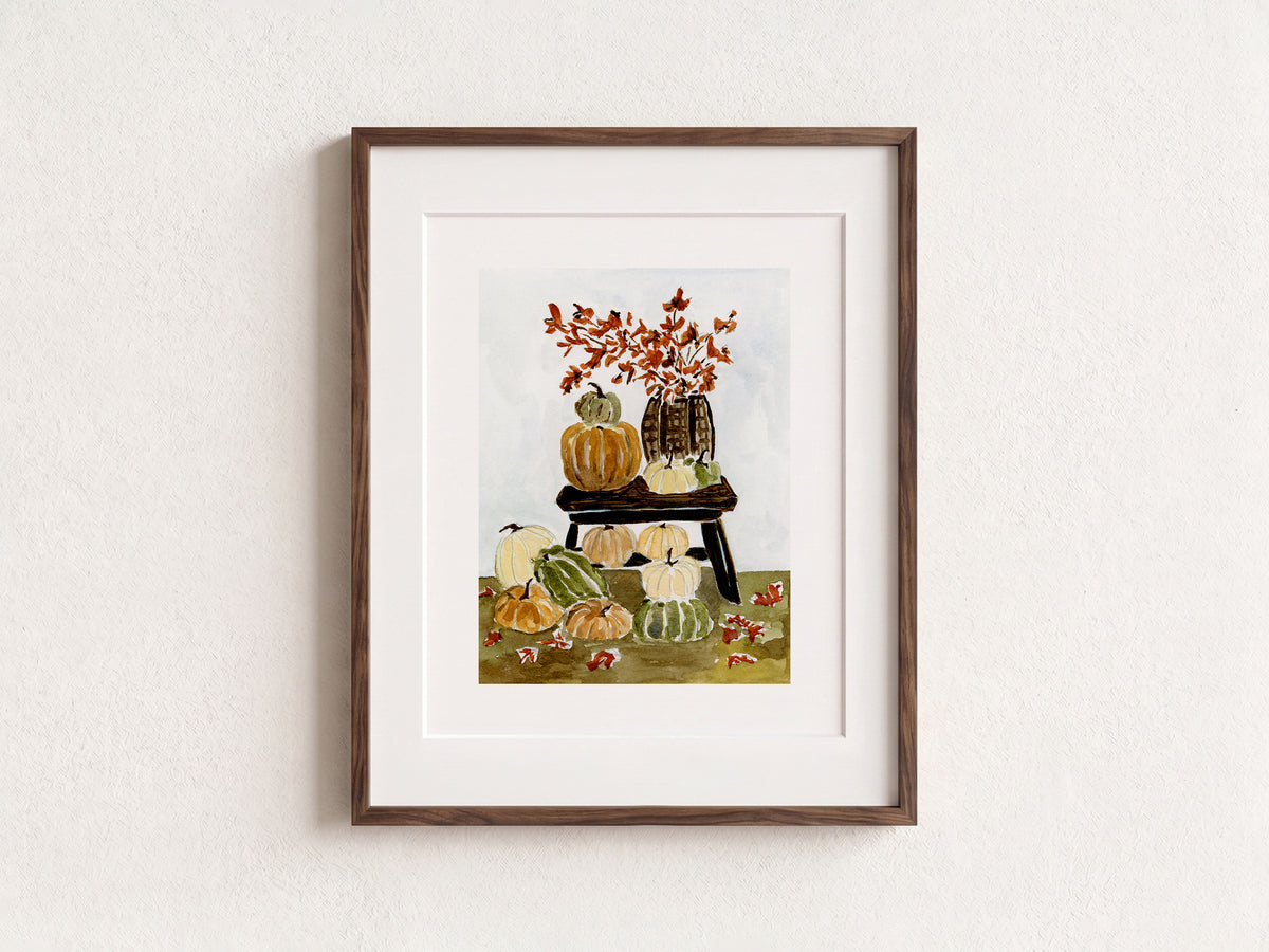 Fall Bench Fine Art Print
