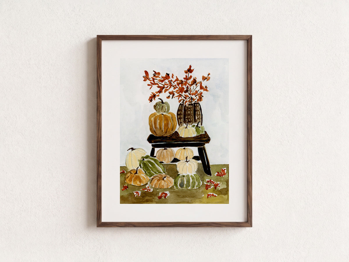 Fall Bench Fine Art Print