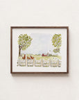 Farm Watercolour Wall Art Print