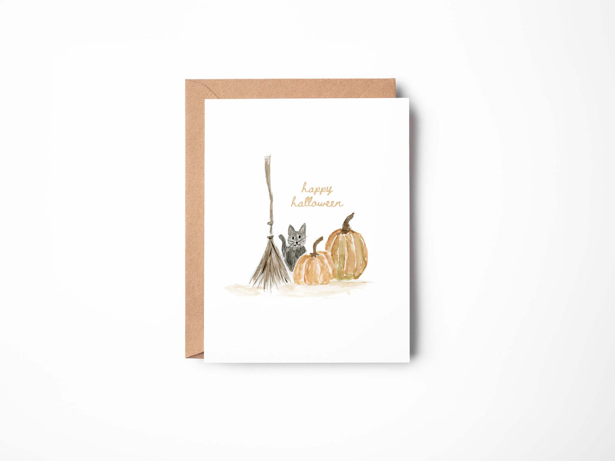 Halloween Watercolour Greeting Card