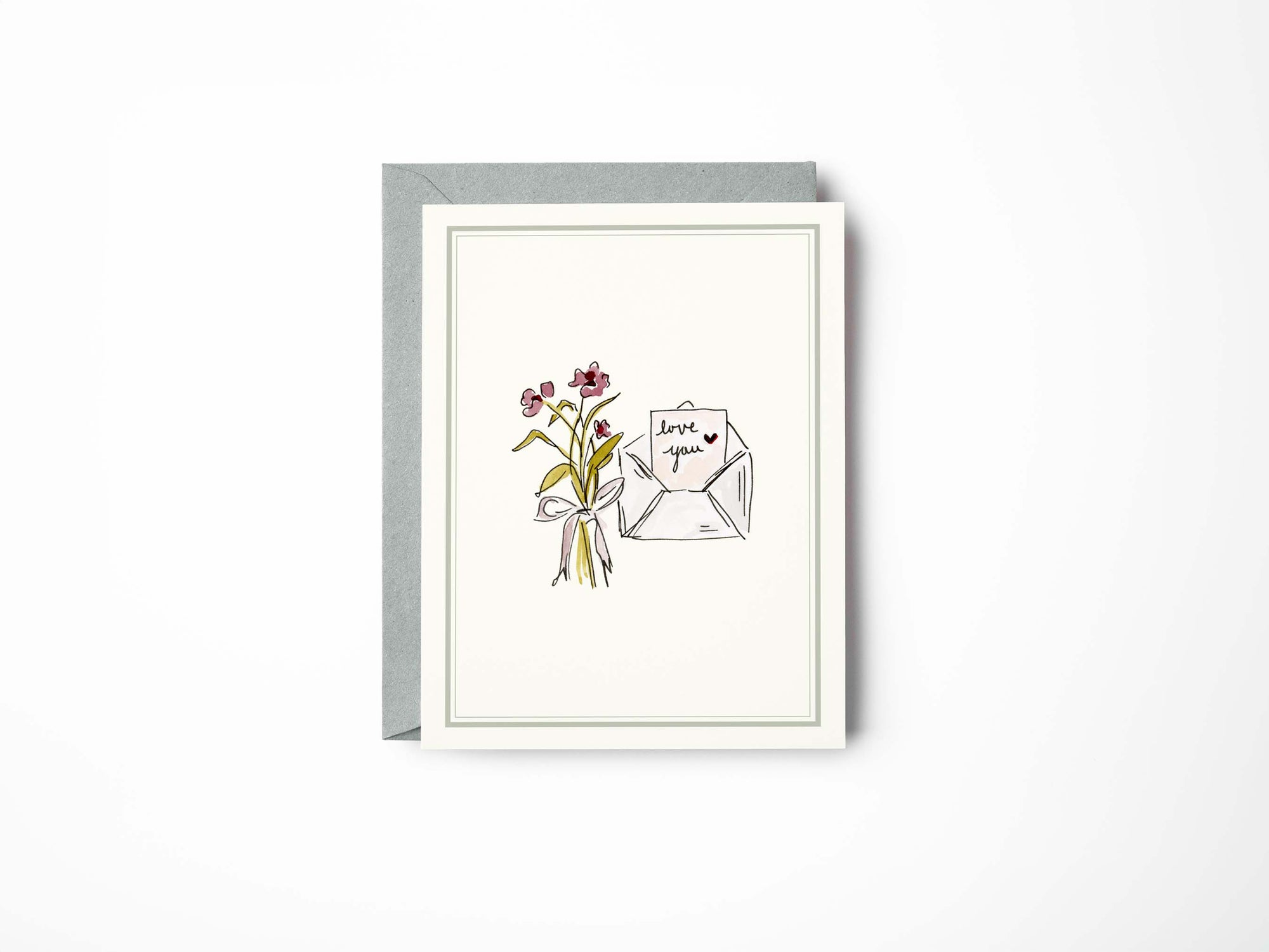 Love You Watercolour Greeting Card Set