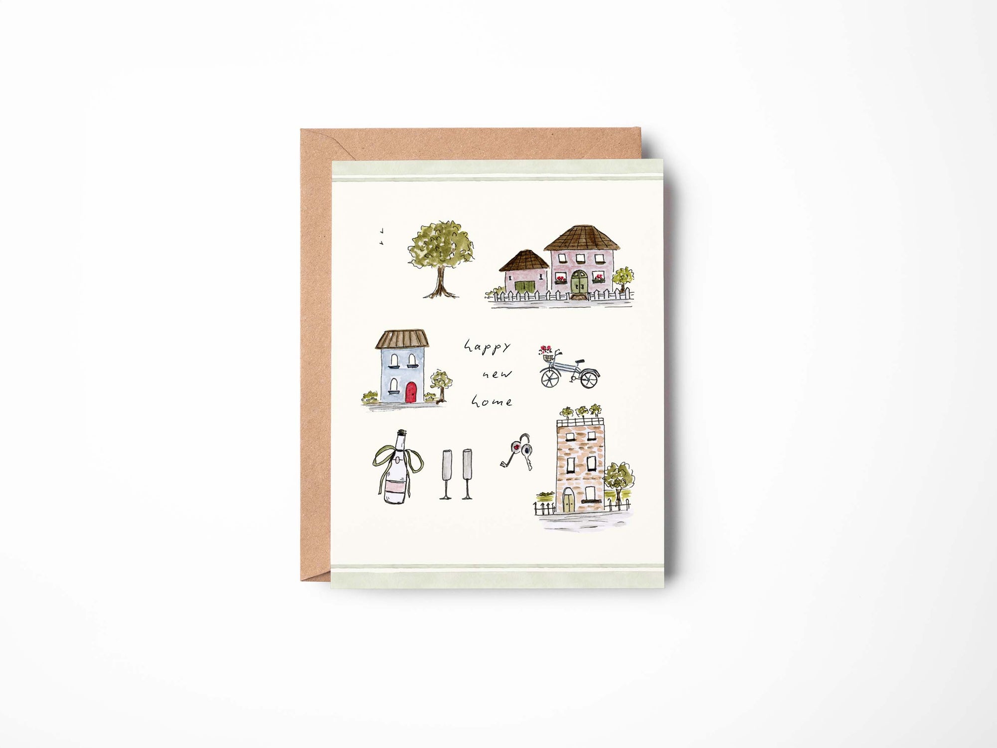 New Home Watercolour Greeting Card Set