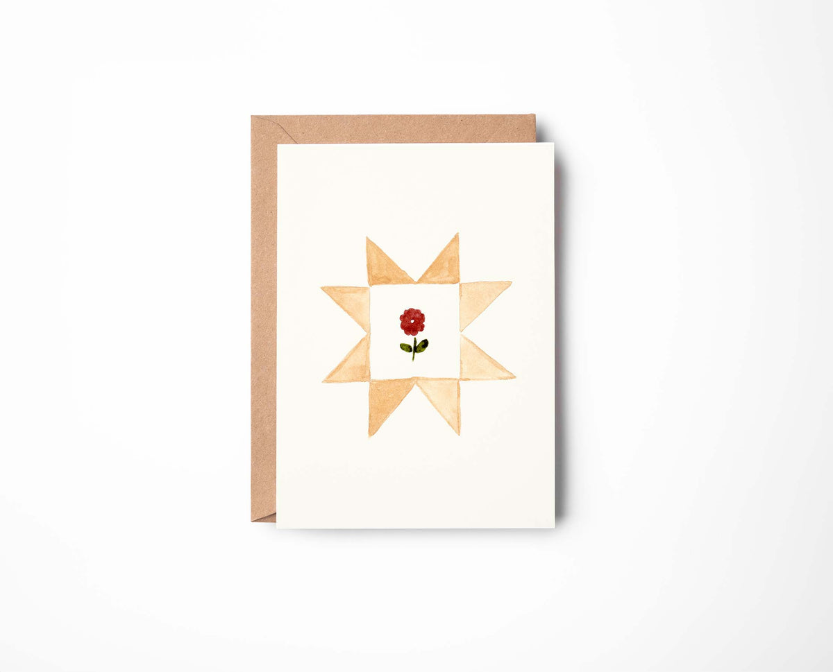 Patchwork Mini Card - Orange