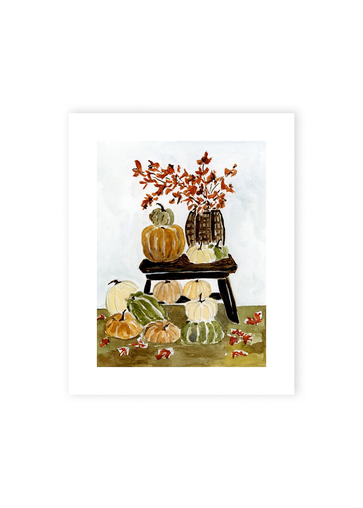 Fall Bench Fine Art Print
