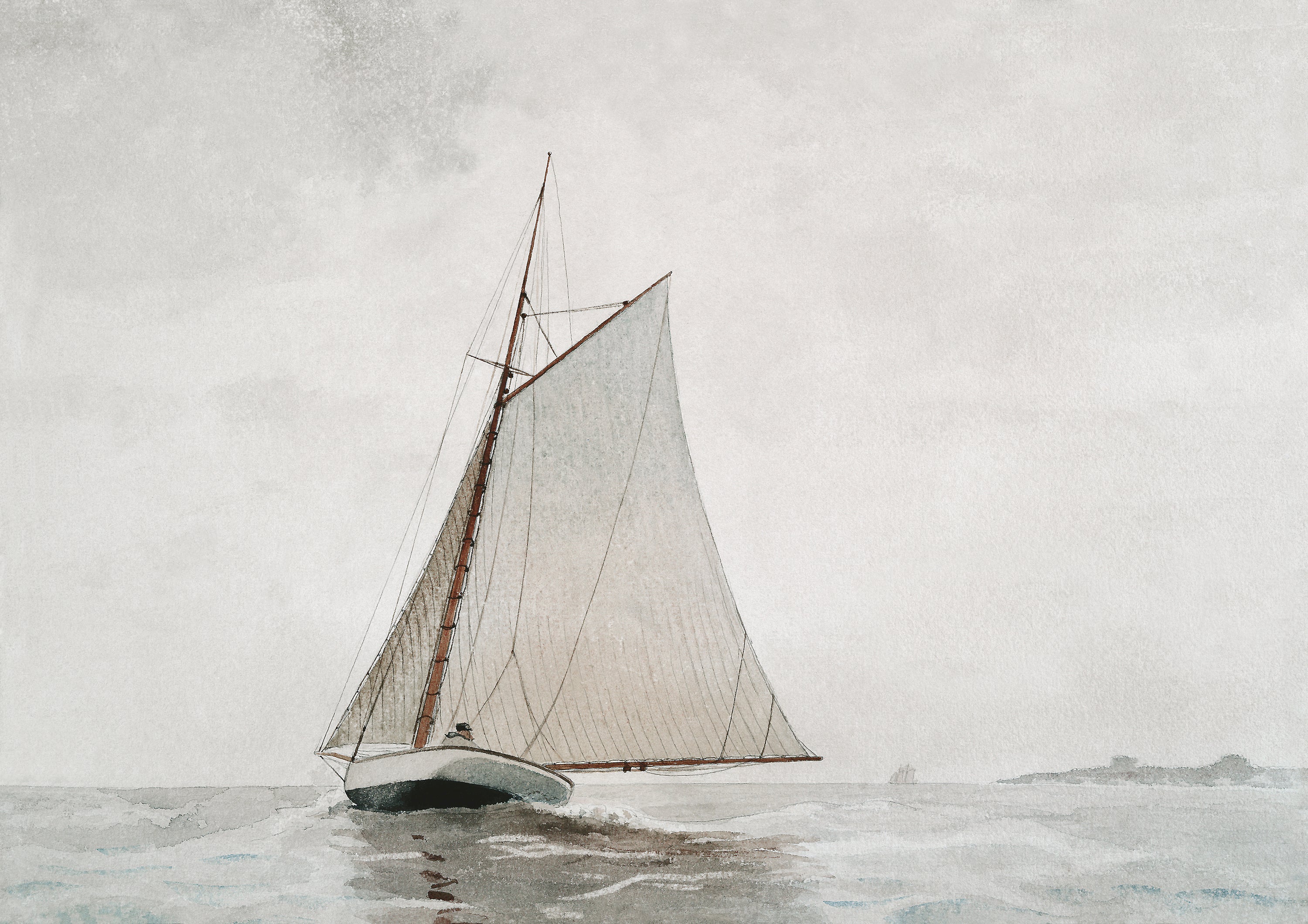 Vintage Nautical Print | Solo Sail