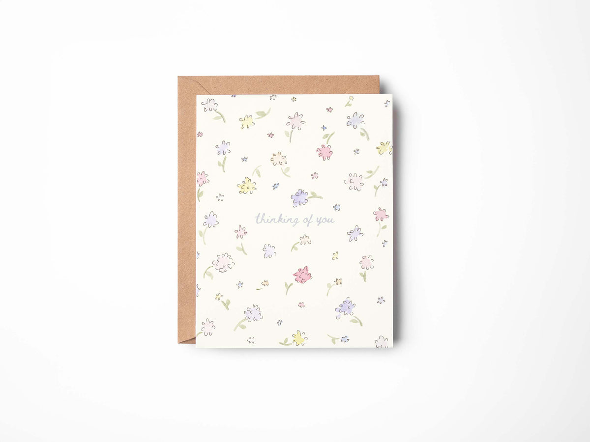Thinking of You Watercolour Greeting Card