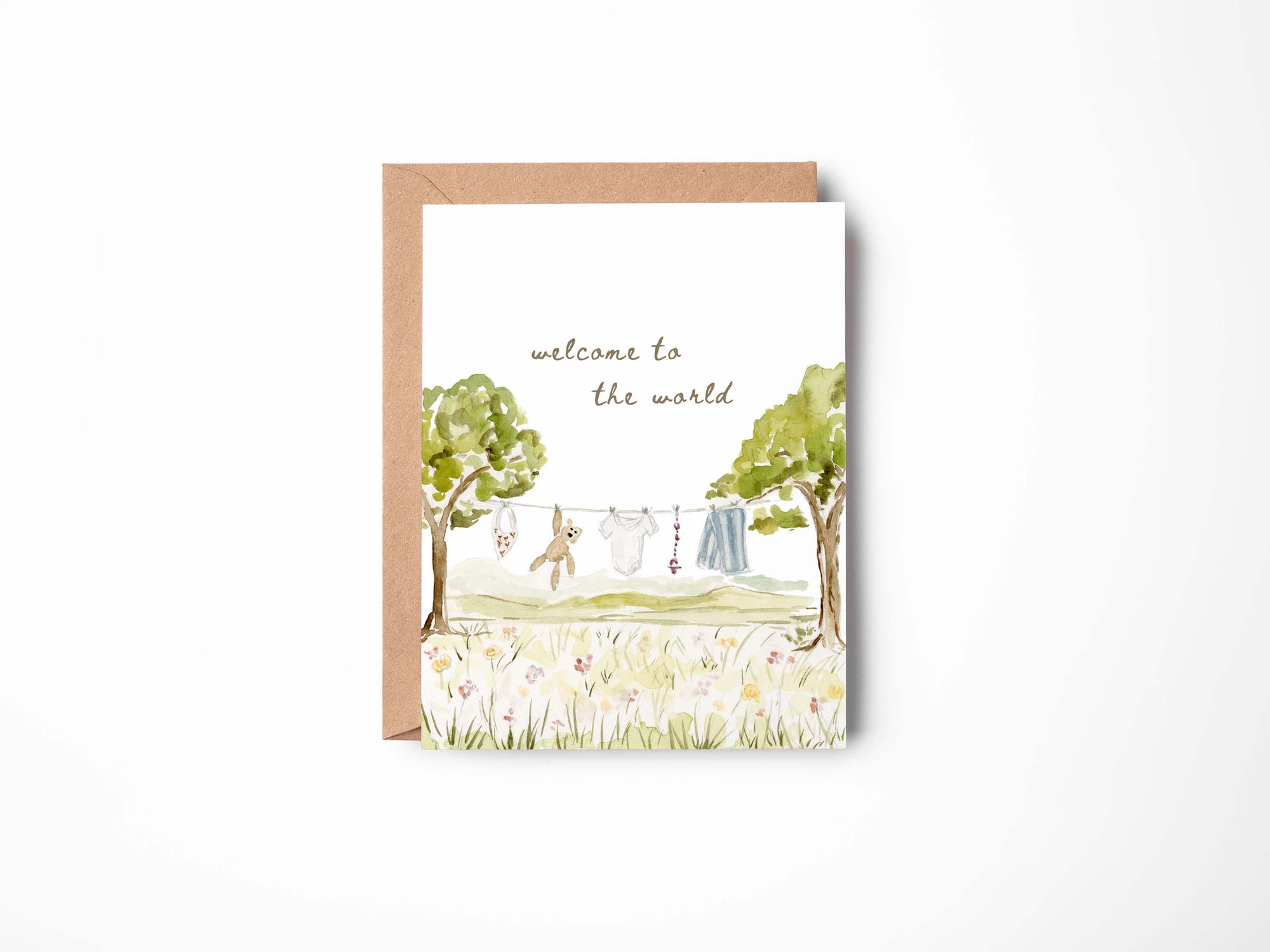 New Baby Watercolour Greeting Card Set
