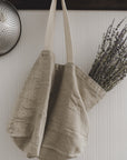 These stunning 100% pure French linen totes have been made in France since 1866. 