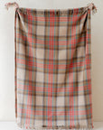 Caramel Red Plaid Blanket made from recycled wool and recycled fibres. Eco-friendly wool blanket that is machine washable. Tartan Blanket Co. Fireside Blanket. Stewart Dress Antique Tartan.